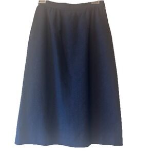 Vintage JG Hook Navy Blue Wool Blend Skirt‎ Size 8